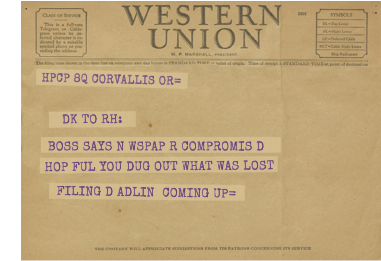 fictional telegram